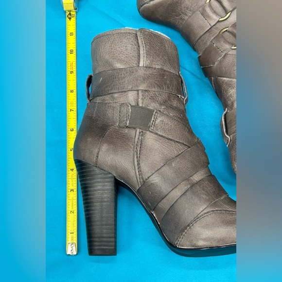 DKNY Slightly Distressed Leather Charcoal Grey Boots sz 9  NIB "meliss" - Picture 12 of 12